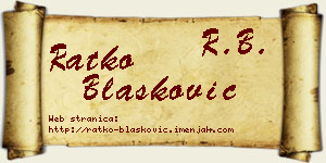 Ratko Blašković vizit kartica